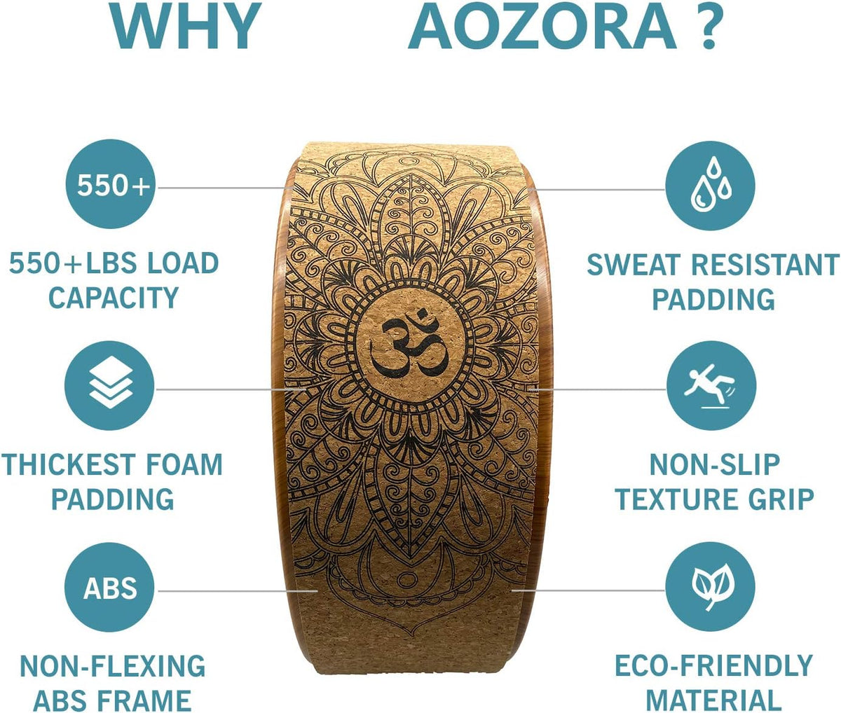 Yoga Wheel 13" with Most Detailed Book Step by Step Guide on How to Do 30+ Poses,! Perfect for Stretching and Improving Backbends