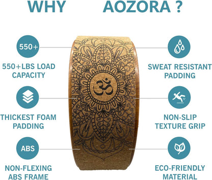 Yoga Wheel 13" with Most Detailed Book Step by Step Guide on How to Do 30+ Poses,! Perfect for Stretching and Improving Backbends