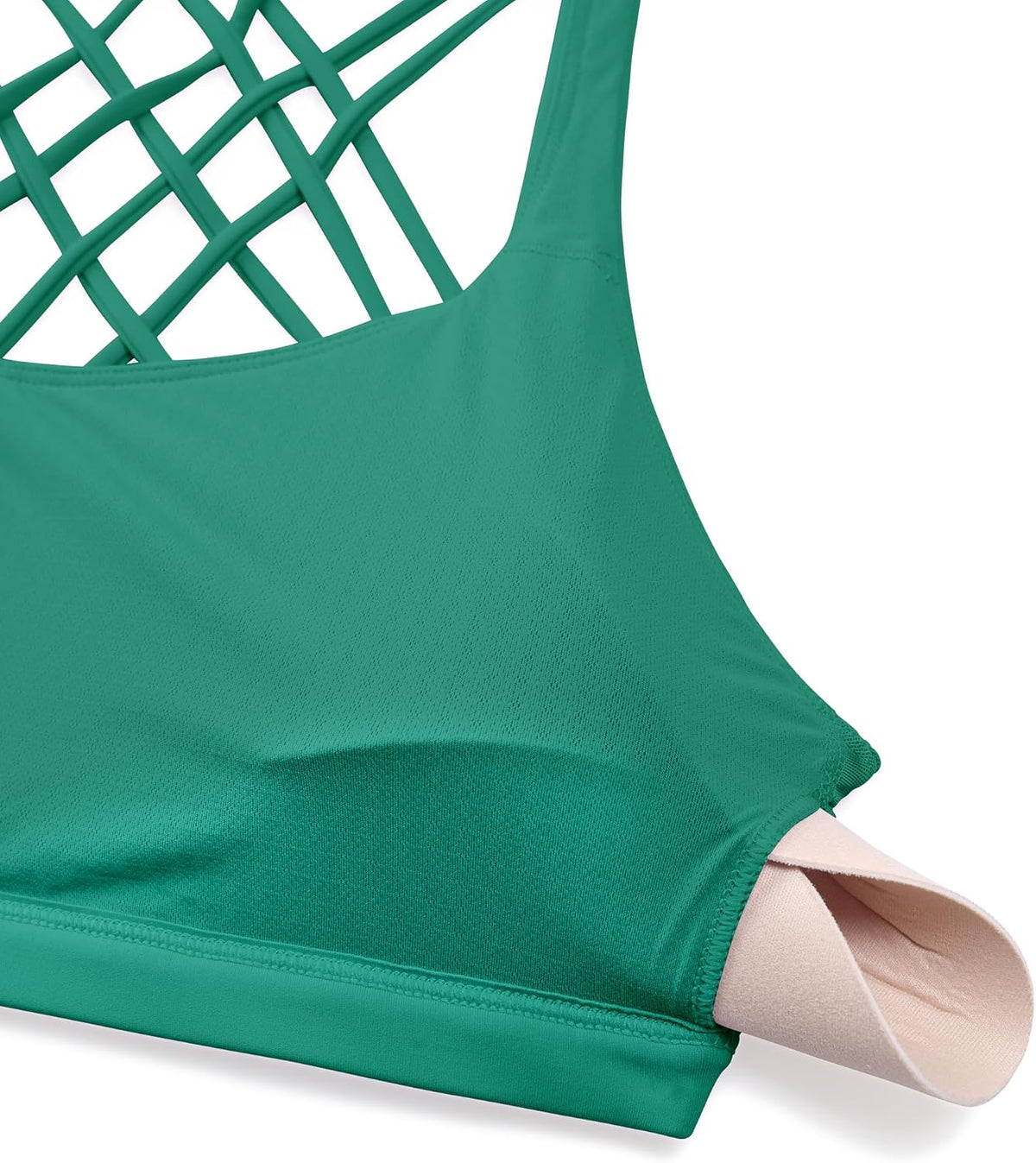 Naked Feeling Cross Back Sports Bras | Light Support, Removable Pads, Yoga, Sleek, Strappy, Scoop Neck, for Women