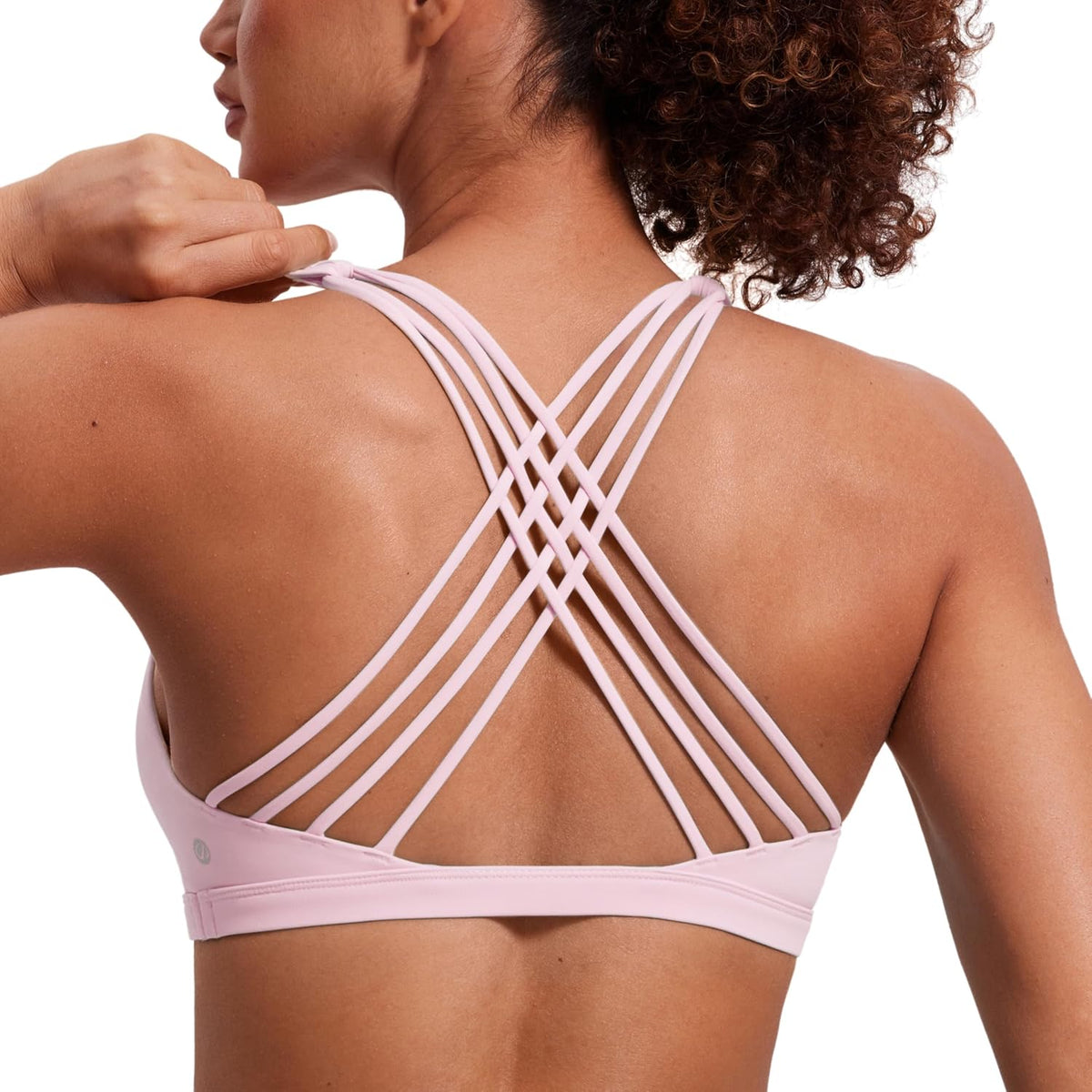 Naked Feeling Cross Back Sports Bras | Light Support, Removable Pads, Yoga, Sleek, Strappy, Scoop Neck, for Women