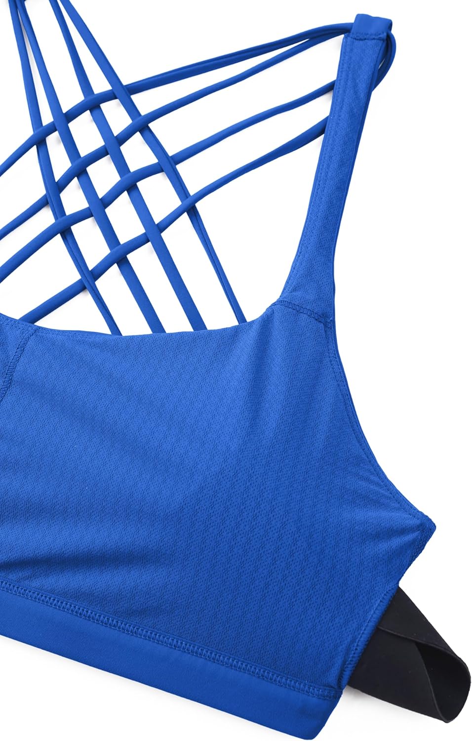 Naked Feeling Cross Back Sports Bras | Light Support, Removable Pads, Yoga, Sleek, Strappy, Scoop Neck, for Women