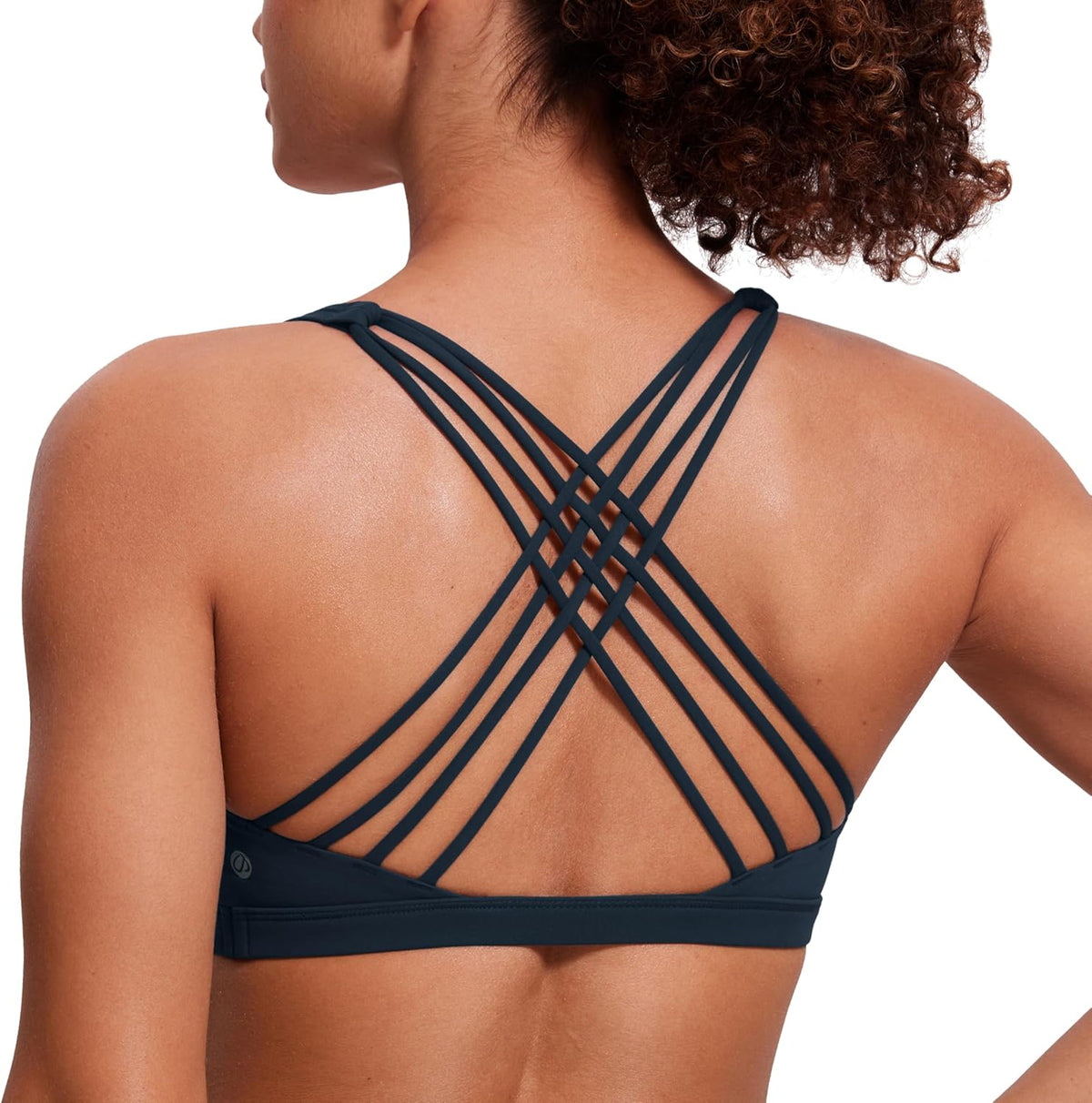 Naked Feeling Cross Back Sports Bras | Light Support, Removable Pads, Yoga, Sleek, Strappy, Scoop Neck, for Women