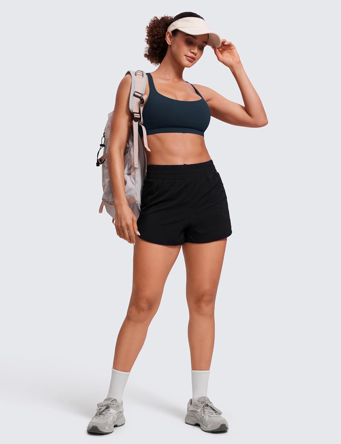Naked Feeling Cross Back Sports Bras | Light Support, Removable Pads, Yoga, Sleek, Strappy, Scoop Neck, for Women