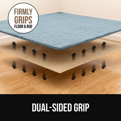 ® Strong Rug Pad Gripper, Grips Help Keep Area Rugs Safe in Place, Slip and Skid Resistant Pads for Tile and Hardwood Floors, Under Carpet Mat Cushion Floor Protection, 2x3 FT