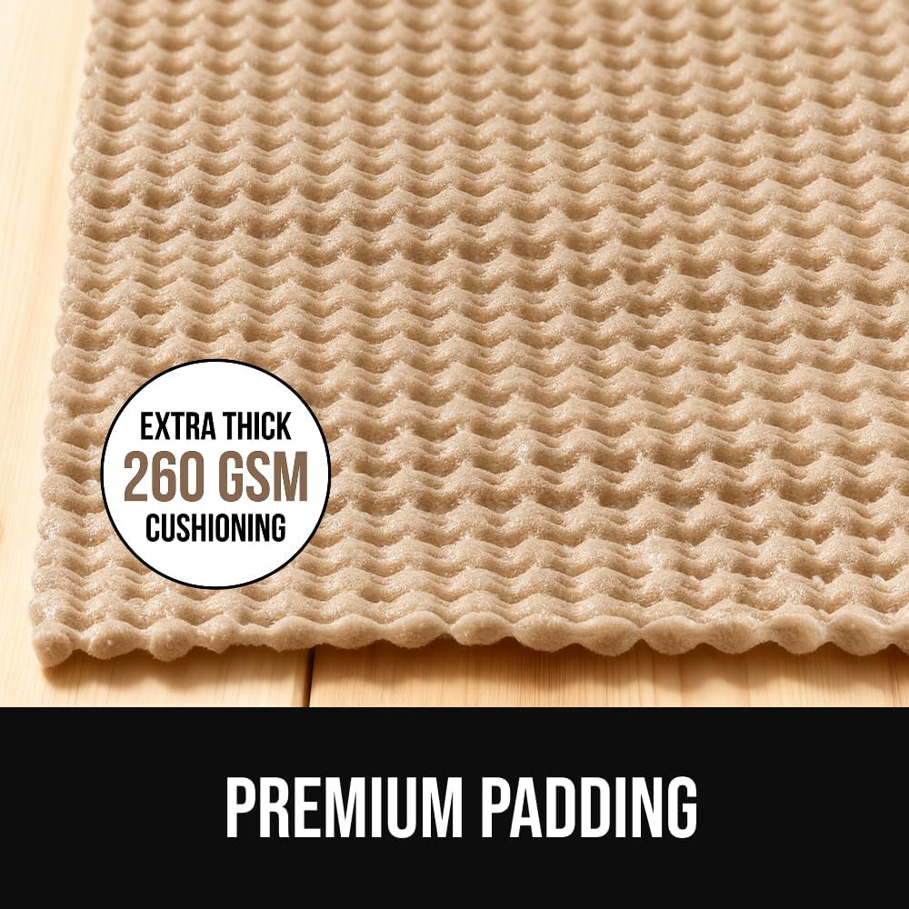 ® Strong Rug Pad Gripper, Grips Help Keep Area Rugs Safe in Place, Slip and Skid Resistant Pads for Tile and Hardwood Floors, Under Carpet Mat Cushion Floor Protection, 2x3 FT
