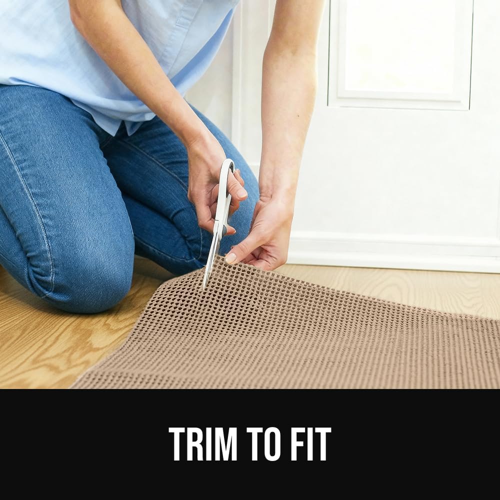 ® Strong Rug Pad Gripper, Grips Help Keep Area Rugs Safe in Place, Slip and Skid Resistant Pads for Tile and Hardwood Floors, Under Carpet Mat Cushion Floor Protection, 2x3 FT
