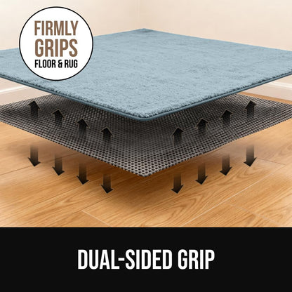 ® Strong Rug Pad Gripper, Grips Help Keep Area Rugs Safe in Place, Slip and Skid Resistant Pads for Tile and Hardwood Floors, Under Carpet Mat Cushion Floor Protection, 2x3 FT