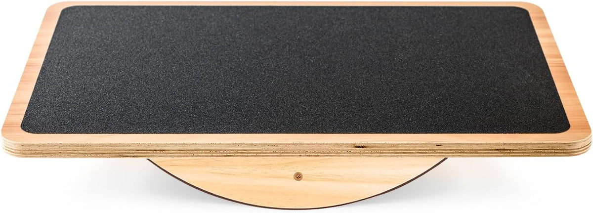Wooden Balance Board with 2 Difficulty Options, Basic Rocker and Advanced 360° Wobble Board, Non-Slip Balance Trainer for Core Stability, Ankle Rehab, Physical Therapy and Fitness