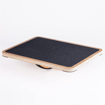 Wooden Balance Board with 2 Difficulty Options, Basic Rocker and Advanced 360° Wobble Board, Non-Slip Balance Trainer for Core Stability, Ankle Rehab, Physical Therapy and Fitness