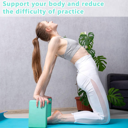 10 Pcs Yoga Blocks Bulk EVA Foam Blocks High Density Foam Brick Yoga Accessories, Improve Strength and Aid Balance and Flexibility, Supportive Soft Non Slip Surface for Pilates (Multicolor)
