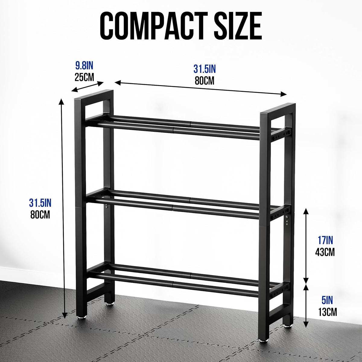 3 Tier Dumbbell Rack, Weight Rack for Home Gym