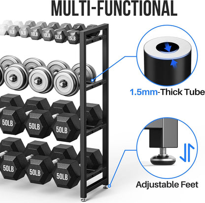 3 Tier Dumbbell Rack, Weight Rack for Home Gym