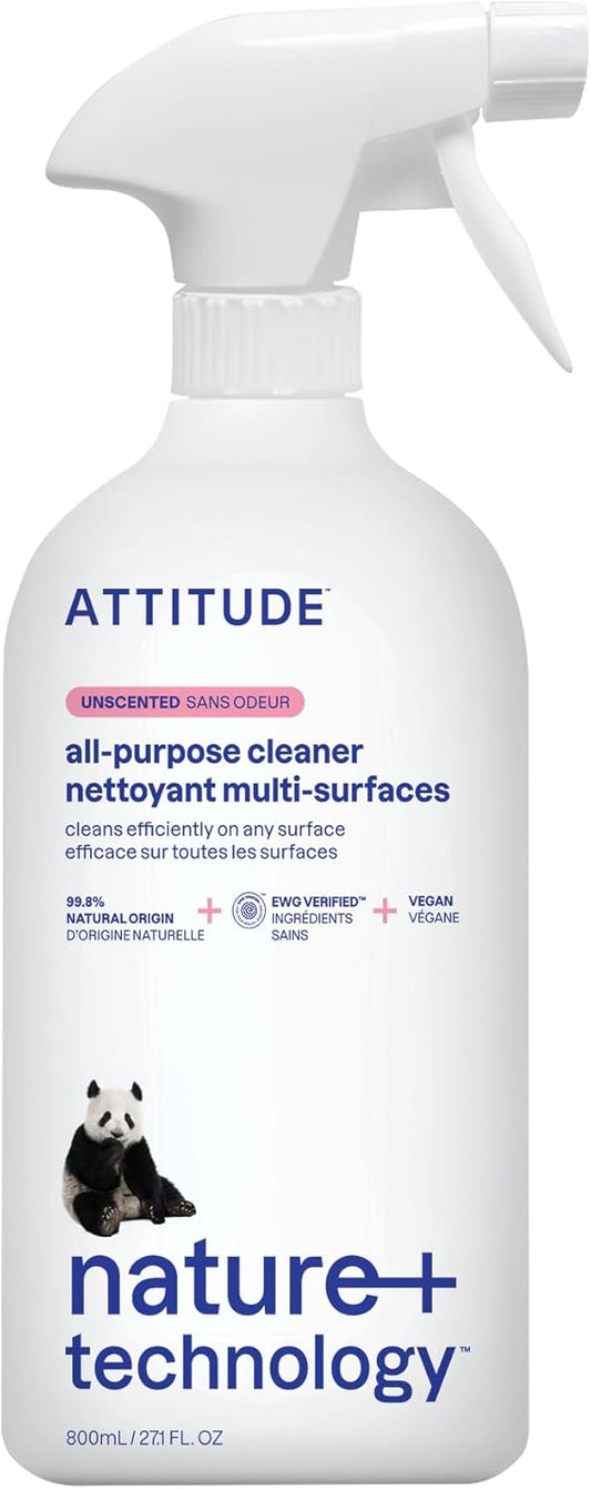 All Purpose Cleaner Spray, EWG Verified, Vegan, Made with 94% Plant-Based Ingredients, Streak-Free for Kitchen, Bathroom, Glass & More, Pink Grapefruit Scent, 27.1 Fl Oz