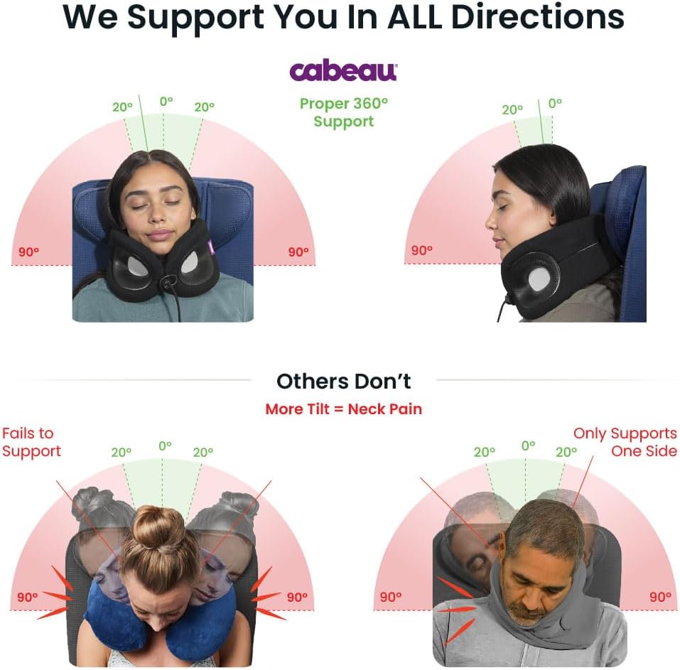 Evolution X Travel Essential Neck Pillow - Award Winning Innovative Travel Pillow - The Only Customizable Neck Pillow that Works - Diamond