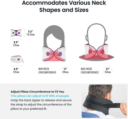 Evolution X Travel Essential Neck Pillow - Award Winning Innovative Travel Pillow - The Only Customizable Neck Pillow that Works - Diamond