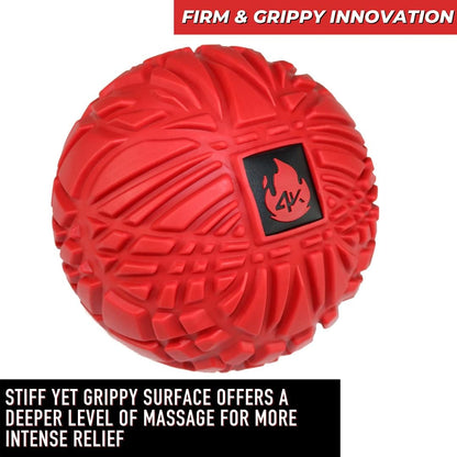 4KOR Massage Balls for Trigger Point Therapy - Myofascial Release Ball - Muscle Relief for Back, Neck, Shoulder, Foot Pain - Fitness Massage Balls for Mobility - Deep Tissue Release Ball