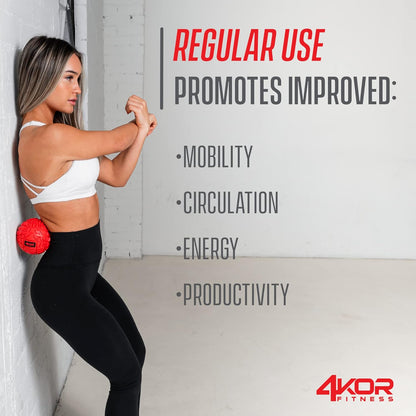 4KOR Massage Balls for Trigger Point Therapy - Myofascial Release Ball - Muscle Relief for Back, Neck, Shoulder, Foot Pain - Fitness Massage Balls for Mobility - Deep Tissue Release Ball