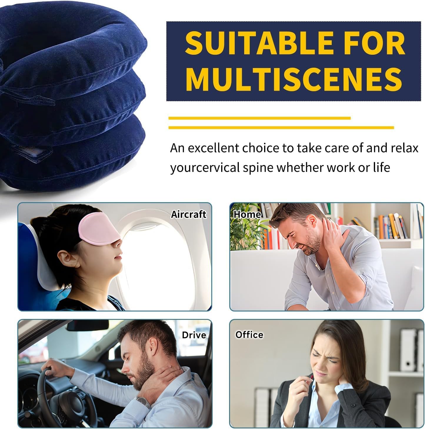 Neck Stretcher, Cervical Traction Device for Instant Neck Pain Relief