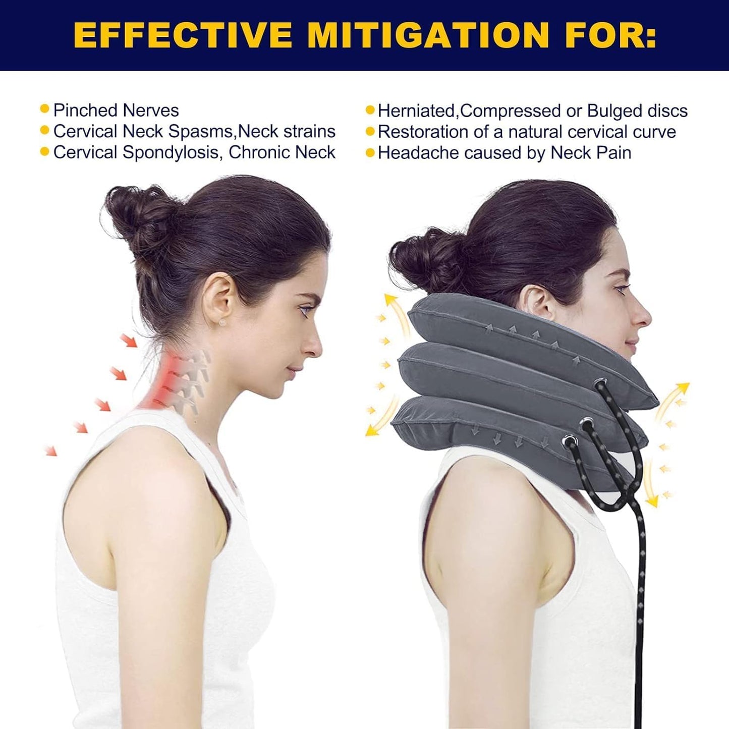 Neck Stretcher, Cervical Traction Device for Instant Neck Pain Relief
