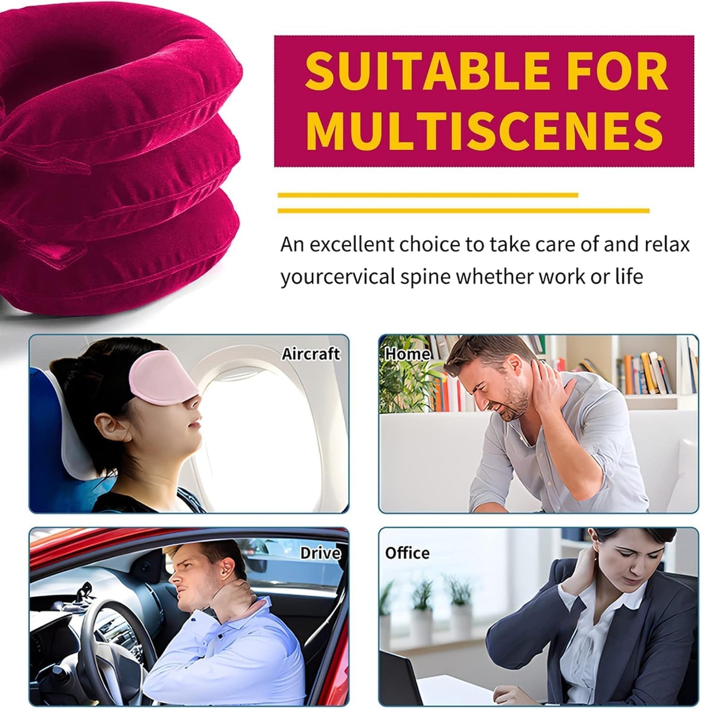 Neck Stretcher, Cervical Traction Device for Instant Neck Pain Relief