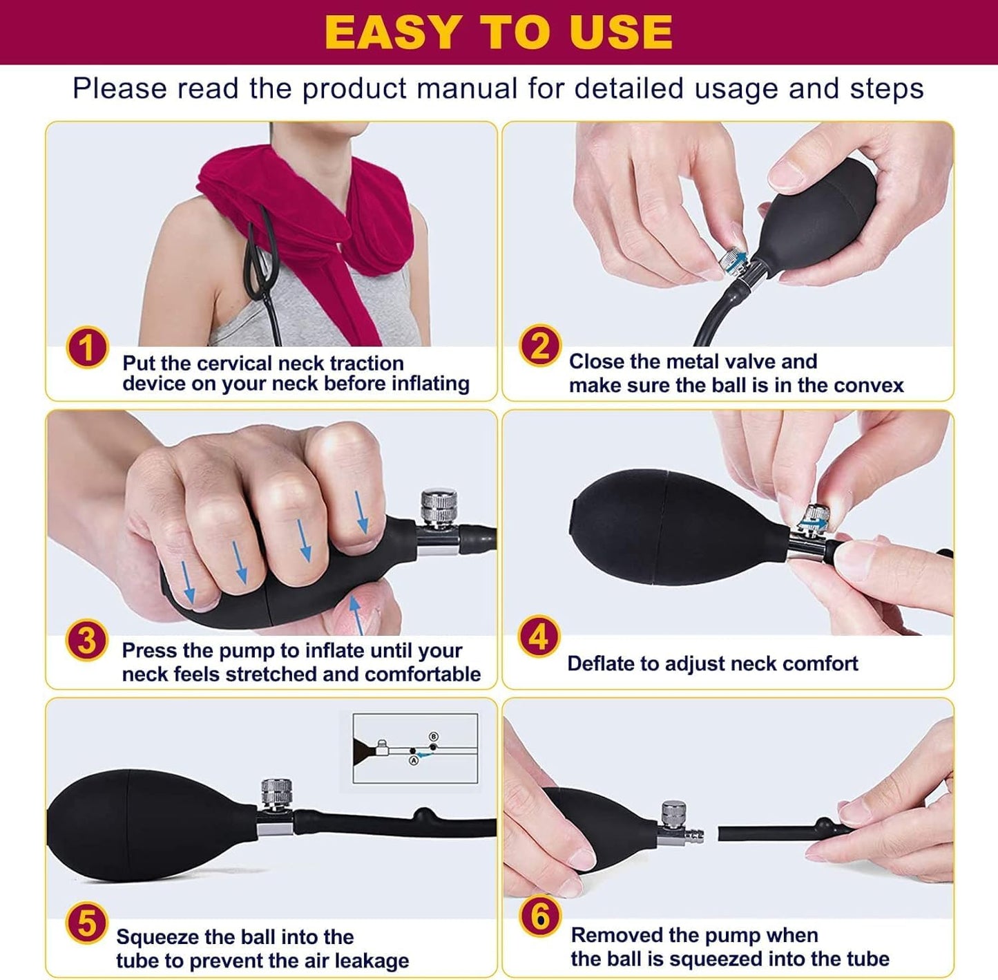 Neck Stretcher, Cervical Traction Device for Instant Neck Pain Relief