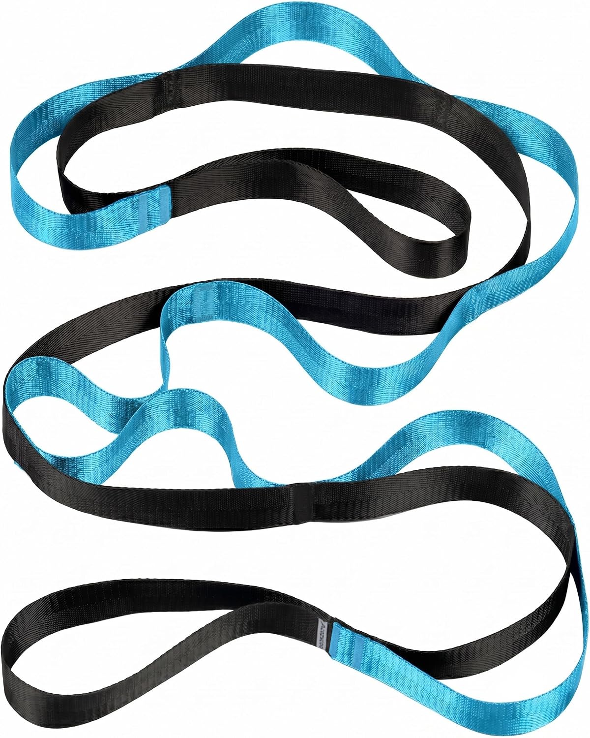 Stretching Strap with Loops for Physical Therapy,Yoga Strap for Stretching,Home Workout,Pilate & Flexibility Training,Non-Elastic Exercise Stretch Band for Hamstring,Leg Stretcher Belt,Flexibility Fascia