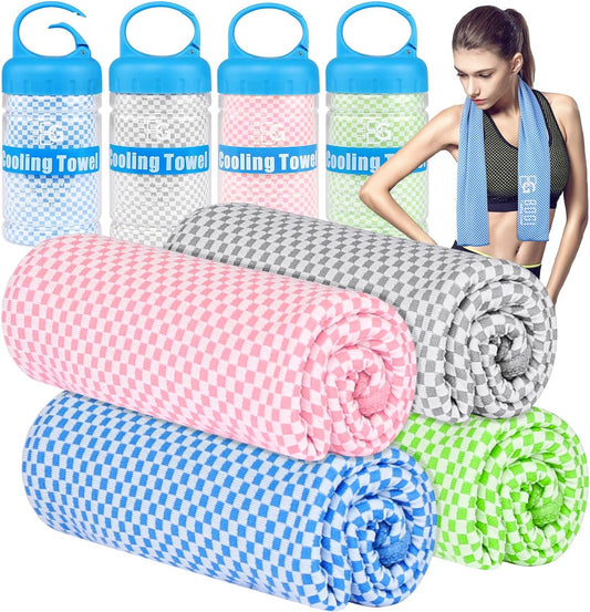 Cooling Towels for Neck and Face, Soft Breathable Cool Towel for Instant Cooling Stay Cool for Yoga, Sport, Gym, Camping, Running & More Activities