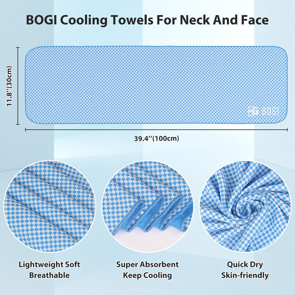 Cooling Towels for Neck and Face, Soft Breathable Cool Towel for Instant Cooling Stay Cool for Yoga, Sport, Gym, Camping, Running & More Activities