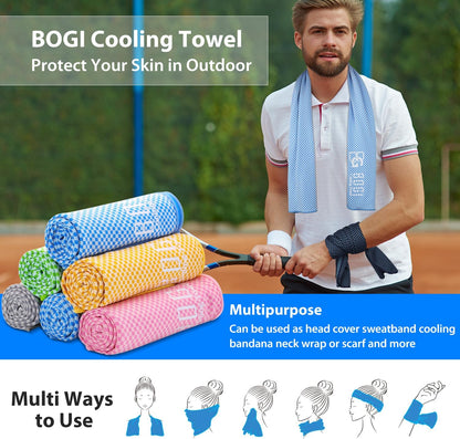 Cooling Towels for Neck and Face, Soft Breathable Cool Towel for Instant Cooling Stay Cool for Yoga, Sport, Gym, Camping, Running & More Activities