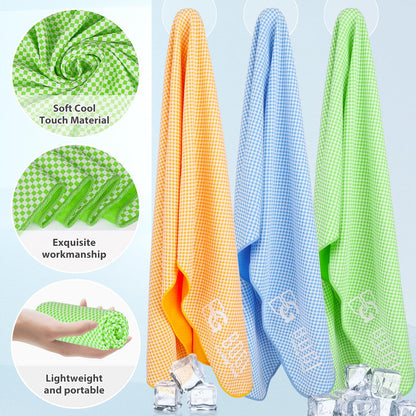 Cooling Towels for Neck and Face, Soft Breathable Cool Towel for Instant Cooling Stay Cool for Yoga, Sport, Gym, Camping, Running & More Activities