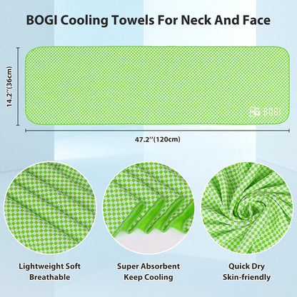 Cooling Towels for Neck and Face, Soft Breathable Cool Towel for Instant Cooling Stay Cool for Yoga, Sport, Gym, Camping, Running & More Activities