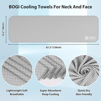 Cooling Towels for Neck and Face, Soft Breathable Cool Towel for Instant Cooling Stay Cool for Yoga, Sport, Gym, Camping, Running & More Activities