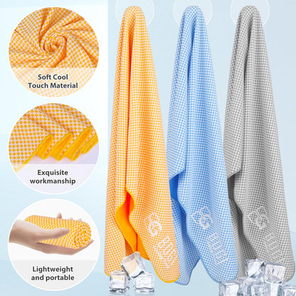 Cooling Towels for Neck and Face, Soft Breathable Cool Towel for Instant Cooling Stay Cool for Yoga, Sport, Gym, Camping, Running & More Activities