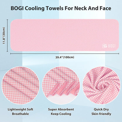 Cooling Towels for Neck and Face, Soft Breathable Cool Towel for Instant Cooling Stay Cool for Yoga, Sport, Gym, Camping, Running & More Activities
