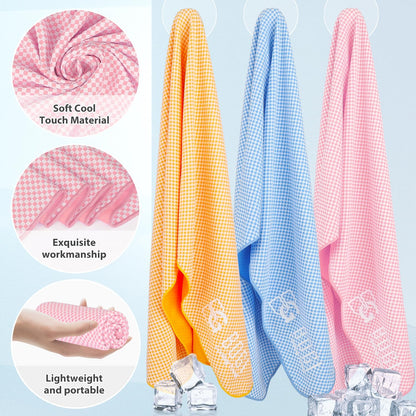 Cooling Towels for Neck and Face, Soft Breathable Cool Towel for Instant Cooling Stay Cool for Yoga, Sport, Gym, Camping, Running & More Activities