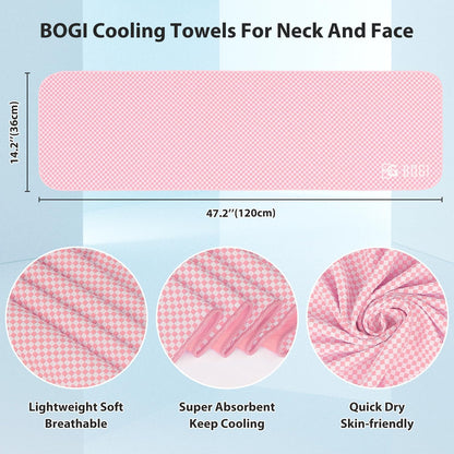 Cooling Towels for Neck and Face, Soft Breathable Cool Towel for Instant Cooling Stay Cool for Yoga, Sport, Gym, Camping, Running & More Activities