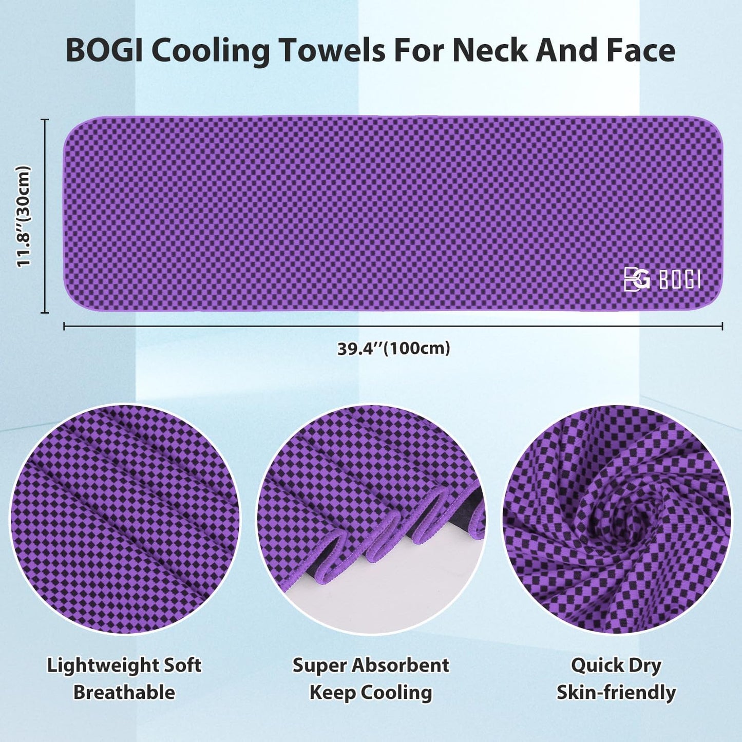 Cooling Towels for Neck and Face, Soft Breathable Cool Towel for Instant Cooling Stay Cool for Yoga, Sport, Gym, Camping, Running & More Activities