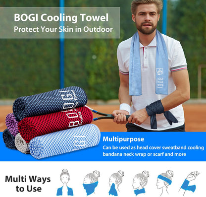 Cooling Towels for Neck and Face, Soft Breathable Cool Towel for Instant Cooling Stay Cool for Yoga, Sport, Gym, Camping, Running & More Activities