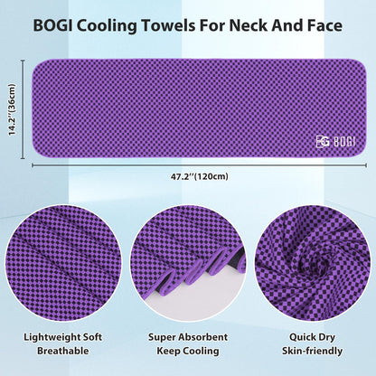 Cooling Towels for Neck and Face, Soft Breathable Cool Towel for Instant Cooling Stay Cool for Yoga, Sport, Gym, Camping, Running & More Activities