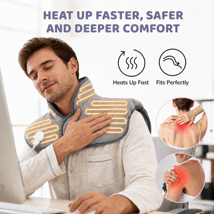 Heating Pad for Neck and Shoulders and Back, Weighted Electric Heat Pads