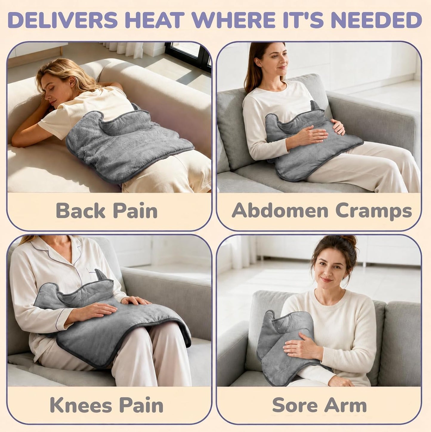 Heating Pad for Neck and Shoulders and Back, Weighted Electric Heat Pads