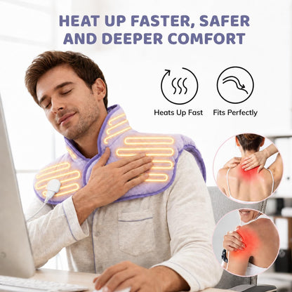 Heating Pad for Neck and Shoulders and Back, Weighted Electric Heat Pads
