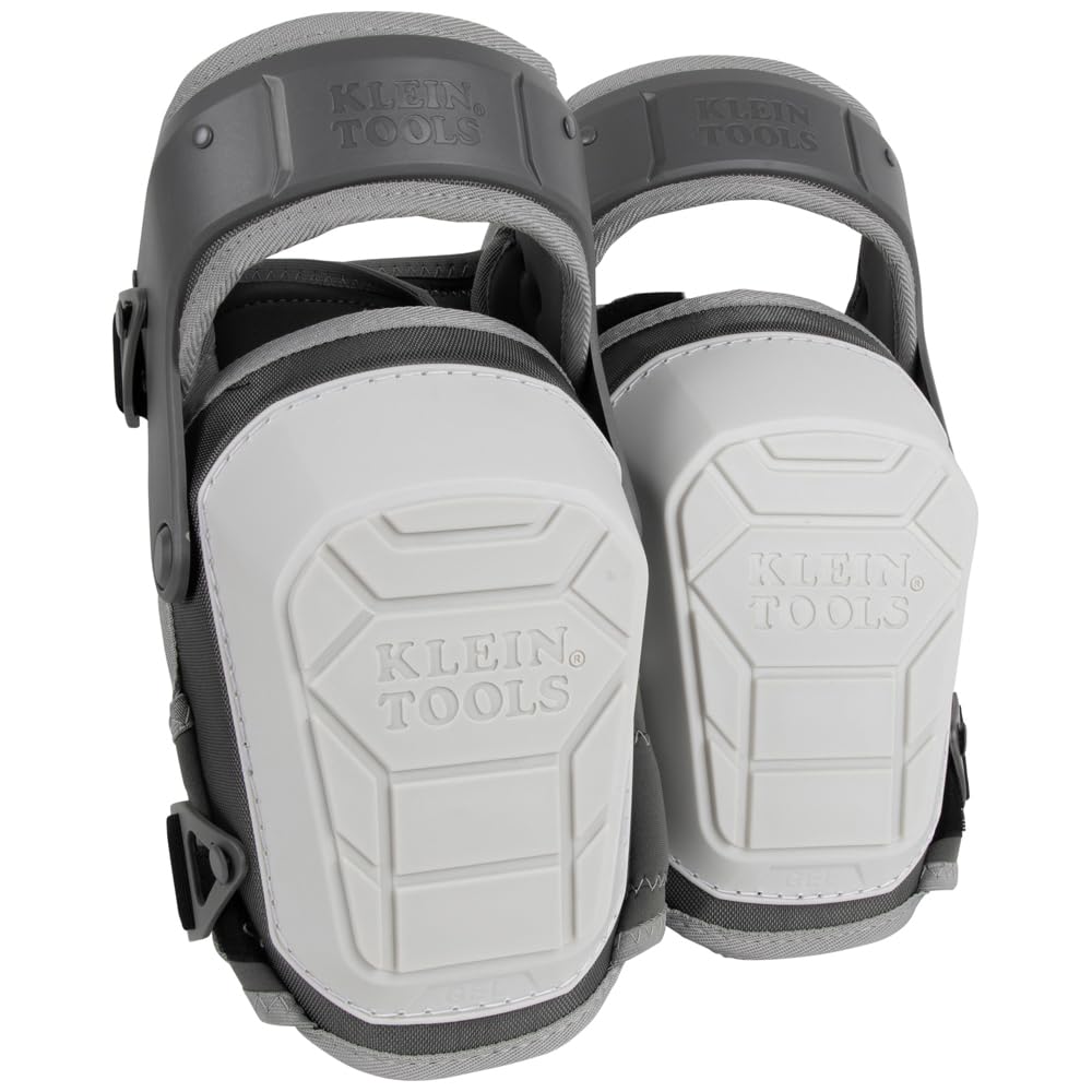 60491 Hinged Knee Pads, Heavy Duty Gel Foam Protective Knee Pads with Quick-Fasten Buckle and Thigh Strap, Black