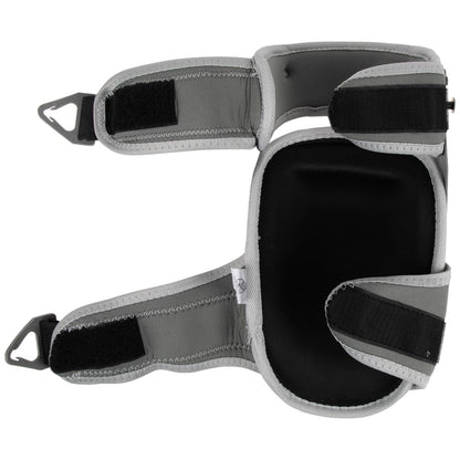 60491 Hinged Knee Pads, Heavy Duty Gel Foam Protective Knee Pads with Quick-Fasten Buckle and Thigh Strap, Black