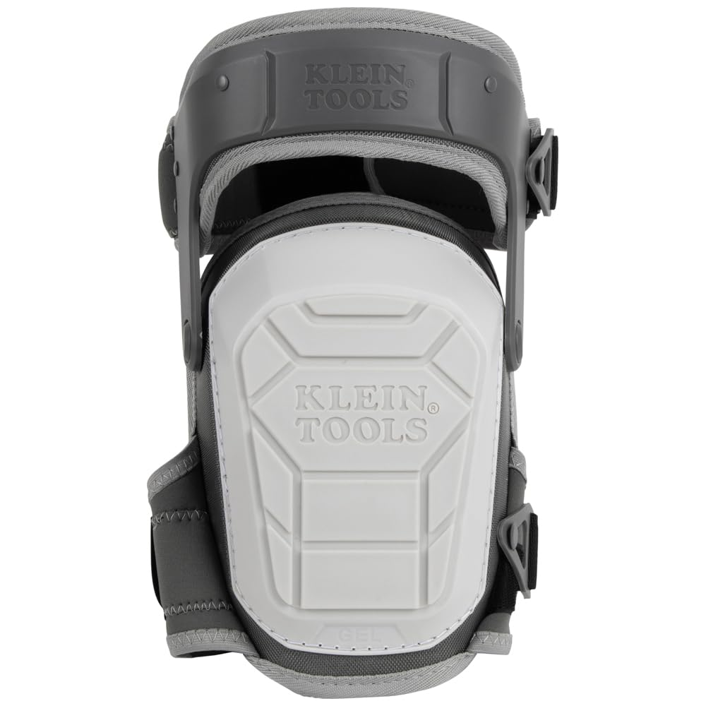 60491 Hinged Knee Pads, Heavy Duty Gel Foam Protective Knee Pads with Quick-Fasten Buckle and Thigh Strap, Black