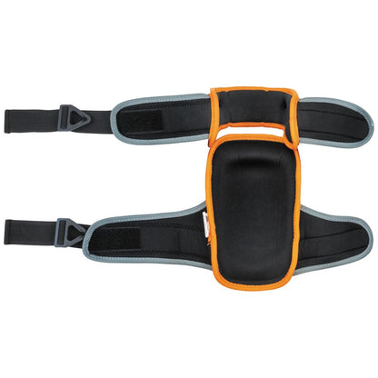 60491 Hinged Knee Pads, Heavy Duty Gel Foam Protective Knee Pads with Quick-Fasten Buckle and Thigh Strap, Black