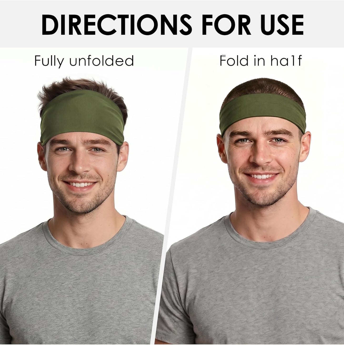 Sport Headbands for Men - 7 Pcs Sweat Absorbent Running Headband for Fitness Workout Running Rugby Baseball Yoga High Intensity Interval Training, Unisex Sweatband for Both Men and Women
