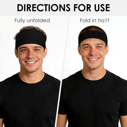 Sport Headbands for Men - 7 Pcs Sweat Absorbent Running Headband for Fitness Workout Running Rugby Baseball Yoga High Intensity Interval Training, Unisex Sweatband for Both Men and Women