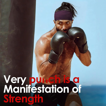 Sport Headbands for Men - 7 Pcs Sweat Absorbent Running Headband for Fitness Workout Running Rugby Baseball Yoga High Intensity Interval Training, Unisex Sweatband for Both Men and Women