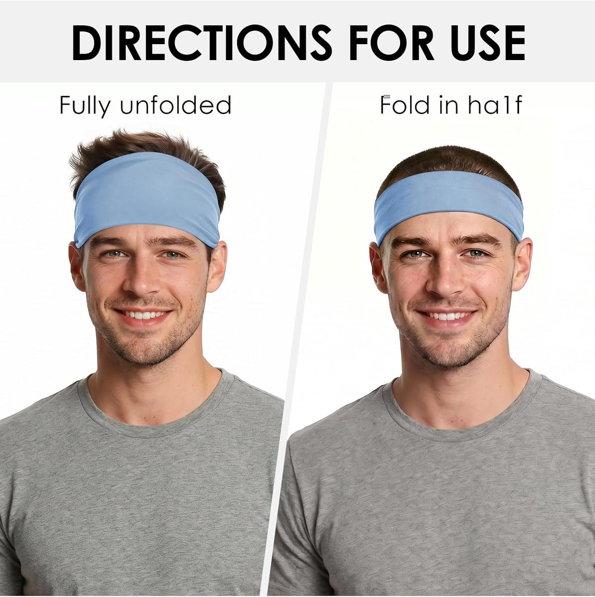 Sport Headbands for Men - 7 Pcs Sweat Absorbent Running Headband for Fitness Workout Running Rugby Baseball Yoga High Intensity Interval Training, Unisex Sweatband for Both Men and Women